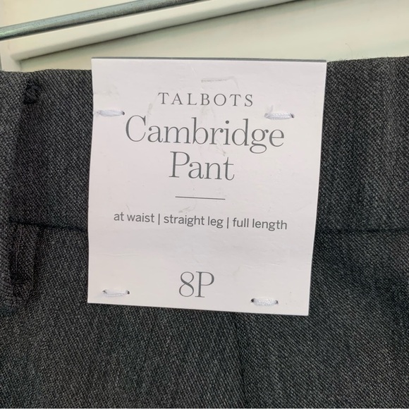 TALBOTS Cambridge Pant Women’s 8P Petite Straight Leg Stretch Grey Pull On NWT - Picture 4 of 11